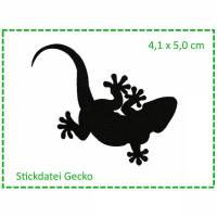 Stickdatei Gecko mini 10x10 Füllstich Bild 1