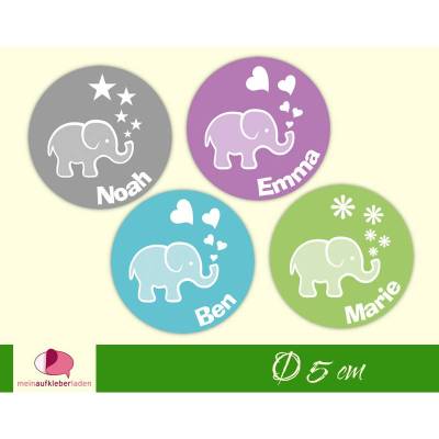 Babyaufkleber zur Geburt | niedlicher Elefant