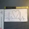Stickdatei 13x18cm "Herzklopfen" EKG mit Herz Bild 2