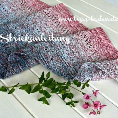 Strickanleitung Lizas Tuch Strawberry Jeans
