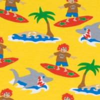 reduziert - T-Shirt Kindershirt Größe 110/116 - Surfer gelb blau Bild 4