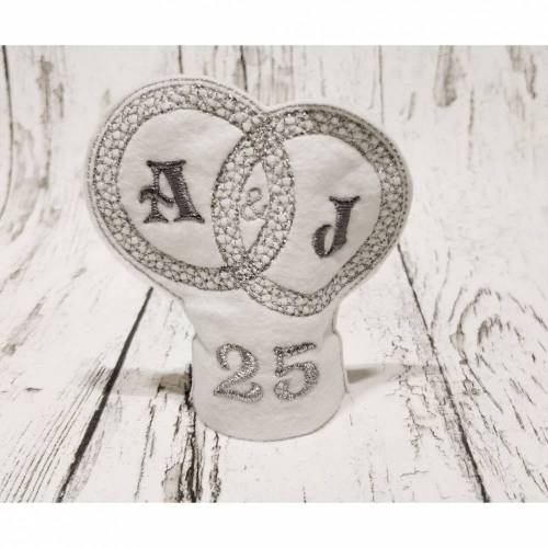 Teelichtcover Verschlungene Ringe Stickdatei ITH 10x10