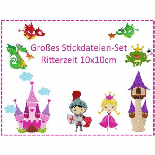 Großes Set "Ritterzeit" 10x10 Stickdatei