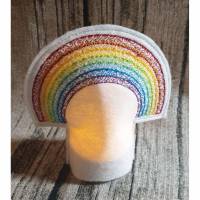Teelichtcover Regenbogen Stickdatei ITH 10x10 Bild 1