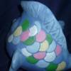 Regenbogenfisch mit Glitzer,Handarbeit,Keramik Bild 3