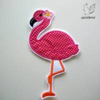 pinker Flamingo,  Aufnäher in verschiedenen Größen (S-XL) Bild 1