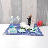 Geldgeschenk, Hochzeitgeschenk, blau, Geschenk Hochzeit Bild 1