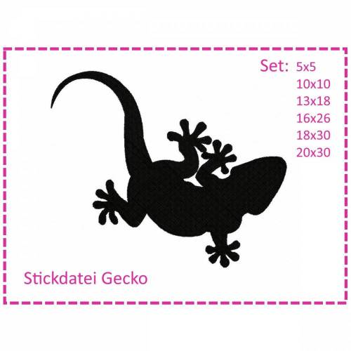 Stickdatei Gecko SET Füllstich
