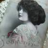Postkarten, Grußkarten, Deko-Karten 3-er Set mit Damen Motiven im Shabby / Vintage Stil. Bild 2
