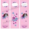 Ordnerrücken Aufkleber - Pony mit Blumen - rosa | 3 er Set Aufkleber für breite Ordner - personalisierbar Bild 3