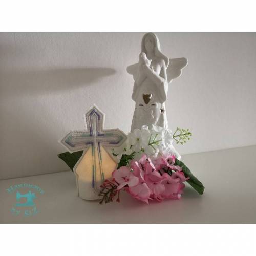 Teelichtcover Kreuz Stickdatei ITH 10x10