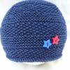 Babymütze für Jungen aus 100 % Baumwolle in blau, handgestrickt Bild 3