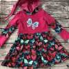 zauberhaftes Sweat- Kleid gr.98/104 mit Zipfelkapuze * Schmetterlinge* Bild 3