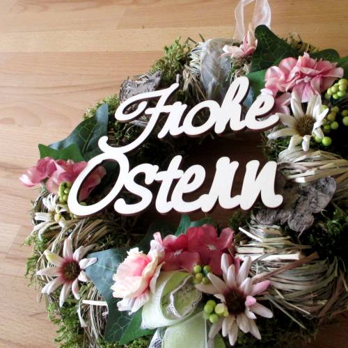 "Frohe Ostern" Holz-Schriftzug für den Türkranz