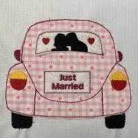 Stickdatei Doodle Hochzeitsauto, Brautpaar, Hochzeit, Auto Set 861 Bild 2
