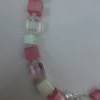 Würfelkette rosa, MelLen, Kette, 46 cm, Halskette, Würfelkette, rosa, weiß ,Geschenk, Muttertag, Perlenkette, Hochzeitsschmuck, pastell Bild 8