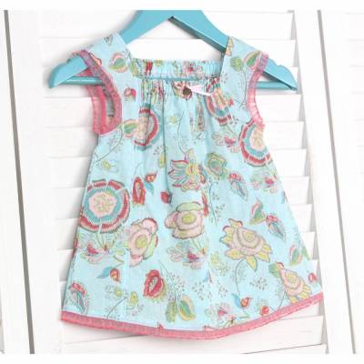 Sommertop - 74/80 Hängerchen aqua-bunt -Filigrana- von olilu