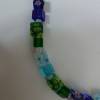 Würfelkette blau grün, MelLen,  MelLenKreationen, Kette kurz, 46 cm, Würfelkette, Halskette , blau, grün, Geschenk, Muttertag, Geburtstag Bild 5