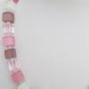 Würfelkette, rosa, Mel - Len, Kette, 46 cm, Kette Würfel, Halskette rosa, Würfel, Geschenk, Muttertag, Geburtstag, Perlenkette, weiß Bild 3