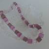 Würfelkette rosa, MelLen, Kette, 46 cm, Halskette, Würfelkette, rosa, Geschenk, Muttertag, Geburtstag, Perlenkette, Hochzeitsschmuck Bild 2