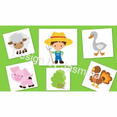 Plotterdatei, Bauernhof Set 1 / Bauer, Schwein, Schaf