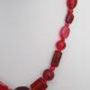 Kette rot, Mel - Len, Kette, 49 cm, Koralle, Halskette rot, Halskette, Geschenk, Galsperlenkette, Geburtstag, Perlenkette Bild 4