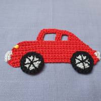 Auto Aufnäher, Fahrzeug Häkelapplikation für Kinder, Automobil Oldtimer Applikation Bild 6