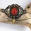 Makramee Halsketten mit rotem Jaspis und Messing Bild 6
