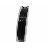 0,17€/m Stretchband, Nylon, schwarz, 0,8 mm, 8 m Bild 1