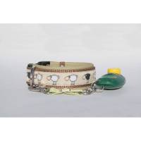 Clickerarmband »Schäfchen« mit echtem Leder unterlegt + abnehmbaren Verbindungsband aus der Halsbandmanufaktur von dogs & paw Bild 1