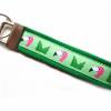 Schlüsselanhänger Schlüsselband Anhänger "Flamingo-Kopf" in pink oder grün Geschenk Mädchen Geburtstag Weihnachten Einschulung Bild 3
