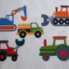 Stickdatei Auto  Fuhrpark  Bagger Traktor Raupe Farm Baufahrzeuge Maschinenstickerei Set 150 Bild 2