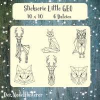 Digitale Stickserie Little GEO 10x10 (4x4") Stickrahmen Bild 1