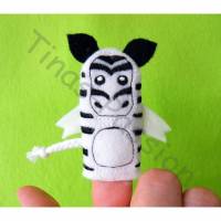 Fingerpuppe Zebra Bild 1