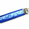 Schlüsselanhänger Schlüsselband Anhänger "Sylt" in schwarz/weiß oder blau/hellblau aus Baumwollstoff und Webband Bild 5