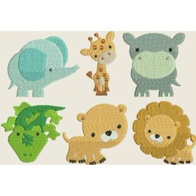 Stickdatei Dschungel Zoo Puschen Motive 447