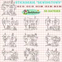 Digitale Stickserie Sewingtown 10x10 - 20x30 cm (4x4 - 8x12") Stickrahmen Bild 1