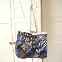 Shopper Stofftasche Stoffbeutel "Zebras" Bild 1