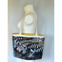 Shopper Stofftasche Stoffbeutel "Zebras" Bild 3