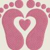 Stickdatei Baby Füße mit Herz  * Babyfüsse 442 Maschinenstickerei Bild 3