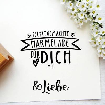 Stempel "selbstgemachte Marmelade" Etikett zum selbst beschriften, einkochen, einmachen, Verpackung, eingekocht, Geschenk, Geschenk aus der Küche, selbstgemacht