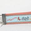 Schlüsselband Dogdancing aus Gurtband mit echtem Leder unterlegt aus der Halsbandmanufaktur von dogs & paw Bild 2