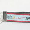 Schlüsselband Dogdancing aus Gurtband mit echtem Leder unterlegt aus der Halsbandmanufaktur von dogs & paw Bild 3