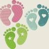 Stickdatei Baby Füße * Babyfüsse * Herz Stern 512 Maschinenstickerei Bild 1