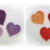 Herzen Häkelapplikationen zum Aufnähen in Wunschfarbe, Herz Applikation Aufnäher kleine bunte Herzen gehäkelt Bild 3