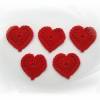 Herzen Häkelapplikationen zum Aufnähen in Wunschfarbe, Herz Applikation Aufnäher kleine bunte Herzen gehäkelt Bild 4