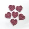 Herzen Häkelapplikationen zum Aufnähen in Wunschfarbe, Herz Applikation Aufnäher kleine bunte Herzen gehäkelt Bild 6
