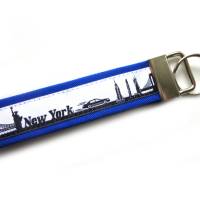Schlüsselanhänger Schlüsselband Anhänger "New York" blau rot schwarz  weiß Geschenk Urlaub Städtetrip Geburtstag Weihnachten meine Stadt Bild 3