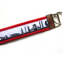 Schlüsselanhänger Schlüsselband Anhänger "New York" blau rot schwarz  weiß Geschenk Urlaub Städtetrip Geburtstag Weihnachten meine Stadt Bild 7
