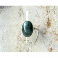 Ring Smaragd aus Silber 925,  Silberring, Edelstein Ring, Geschenk Geburtstag Bild 1